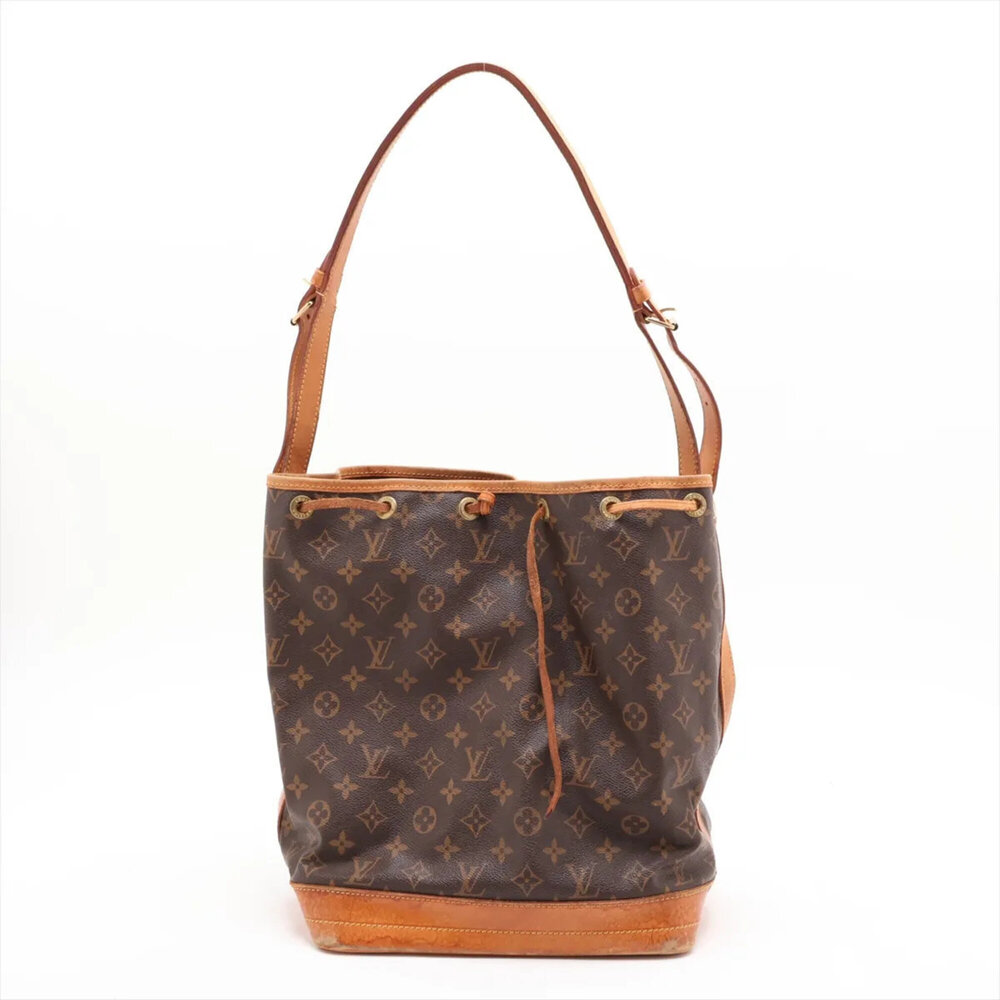 Louis Vuitton Monogram Noe M42224 Leather Shoulder Bag Tote Handbag for Women